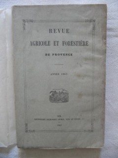Revue agricole et forestière de Provence