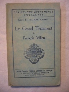 Le grand testament de François Villon