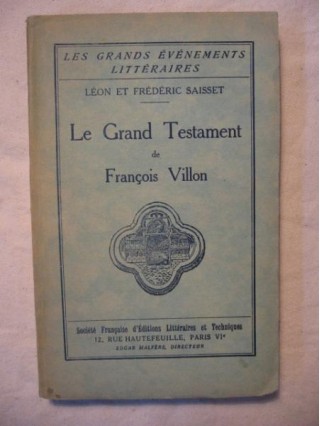 Le grand testament de François Villon