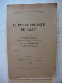 La pensée politique de Calvin