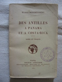 Des antilles à Panama et à Costa Rica, notes et croquis.