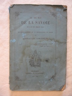 Le six mai de la Savoie en l'an de grâce 1855