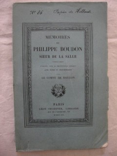 Mémoires de Philippe Boudon sieur de la Salle (1626-1652)