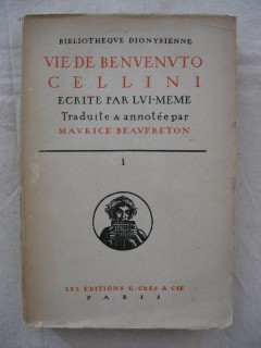 Vie de Benvenuto Cellini écrite par lui-même