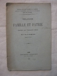 Religion, famille et patrie d'après les tragiques grecs