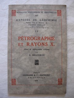 Pétrographie et rayons X (essai de bibliographie critique)