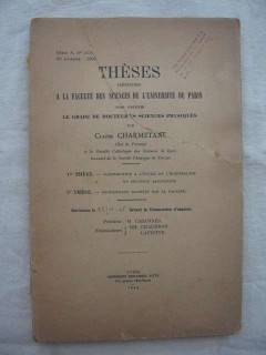 Thèses présentées à la faculté des sciences de l'université de Paris, contribution à l'étude de l'électrolyse en solution alcoo