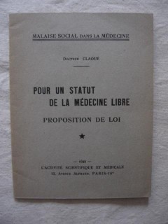 Pour un statut de la médecine libre