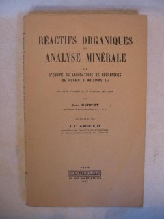 Réactifs organiques en analyse minérale