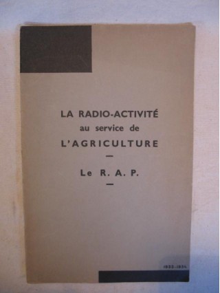 La radio activité au service de l'agriculture