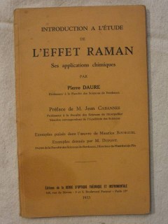 Introduction à l'étude de l'effet Raman, ses applications chimiques