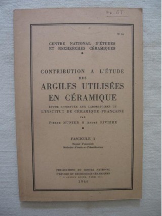 Contribution à l'étude des argiles utilisées en céramique