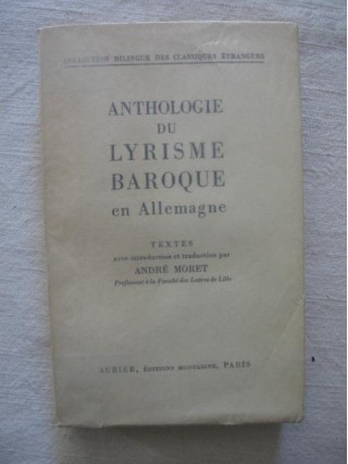 Anthologie du lyrisme baroque en Allemagne