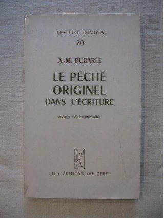 Le péché originel dans l'écriture