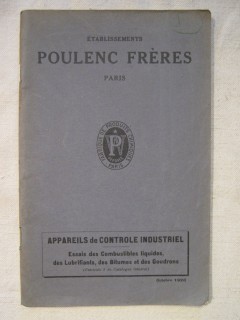 Appareils de controle industriel, essais des combustibles liquides, lubrifiants, bitumes et goudrons