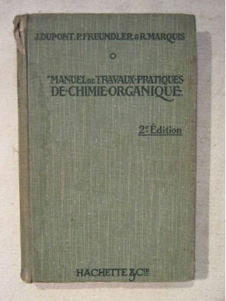 Manuel de travaux pratiques de chimie organiques