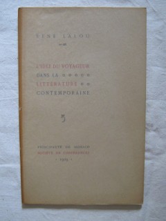 L'idée du voyageur dans la littérature contemporaine