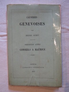 Causeries genevoises, première série : conseils à Maurice