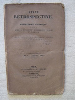 Revue rétrospective ou bibliothèque historique, n°1