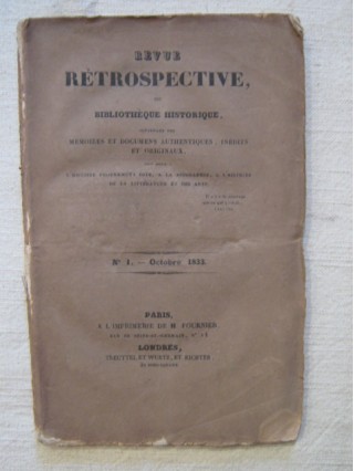 Revue rétrospective ou bibliothèque historique, n°1