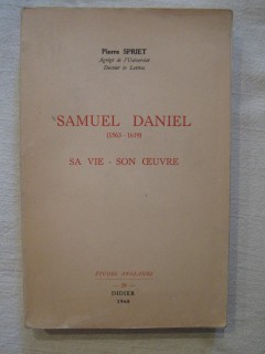 Samuel Daniel (1563-1619) sa vie, son oeuvre