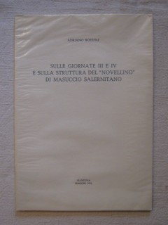 Sulle giornate III e IV e sulla struttura del novellino di manuccio salernitano