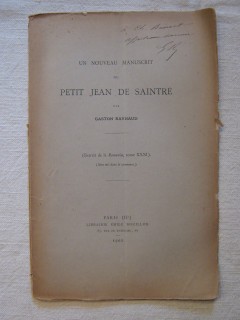 Un nouveau manuscrit du Petit Jean de Saintré