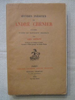 Oeuvres inédites de André Chénier