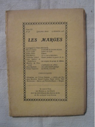 Les marges, tome XV n°56.