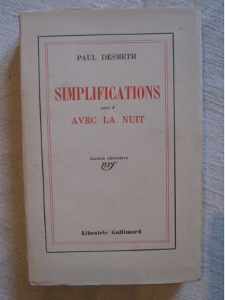 Simplifications, Avec la nuit