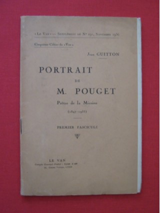Portrait de M. Pouget, prêtre de la mission, premier fascicule