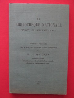 La bibliothèque nationale pendant les années 1945 à 1951