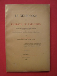 Le nécrologe de l'abbaye de Talloires