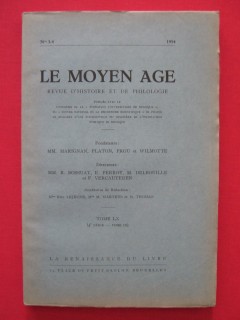 Le moyen age, revue d'histoire et de philologie