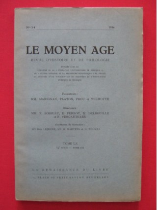 Le moyen age, revue d'histoire et de philologie