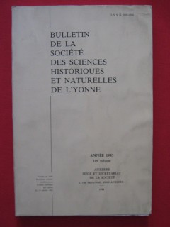 Bulletin de la société des sciences historiques et naturelles de l'Yonne