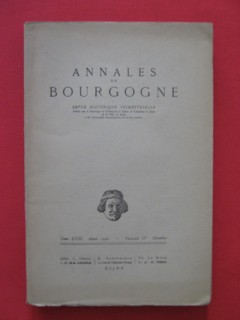 Annales de Bourgogne, revue historique trimestrielle tome XVIII, fascicule IV décembre