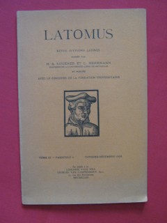 Latomus, revue d'études latines, TIII, fascicule 4