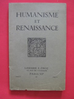 Humanisme et renaissance