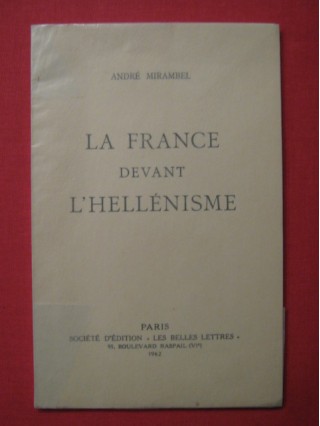 La France devant l'hellénisme