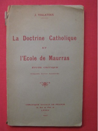 La doctrine catholique et l'école de Maurras