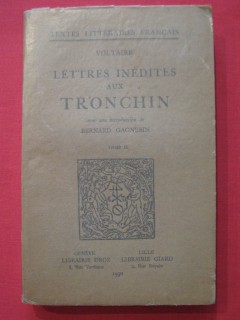 Lettres inédites aux Tronchin, T2