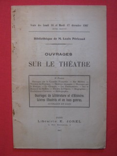 Ouvrages sur le théâtre, bibliothèque de M. Louis Péricaud