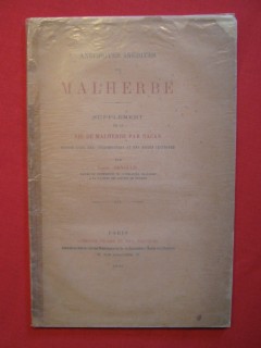 Anecdotes inédites sur Malherbe, supplément de la vie de Malherbe par Racan