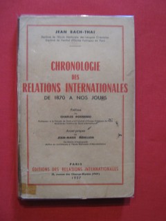 Chronologie des relations internationnales de 1870 à nos jours