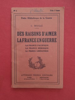 Des raisons d'aimer la France en guerre