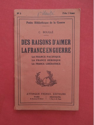 Des raisons d'aimer la France en guerre