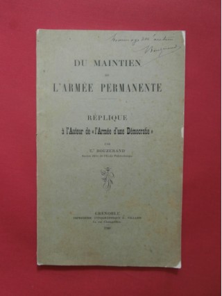 Du maintien de l'armée permanente