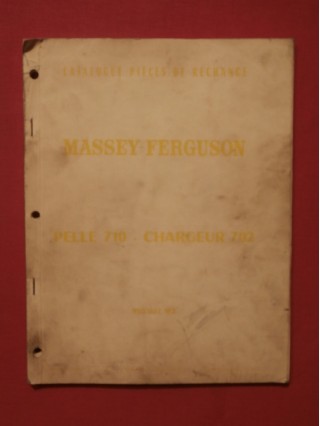 Catalogue de pièces de rechange Massey Fergusson pelle 710, chargeur 702