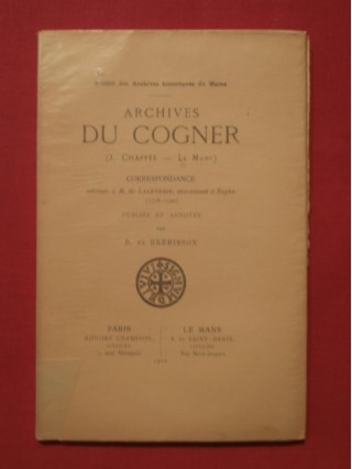 Archives du Cogner, correspondance